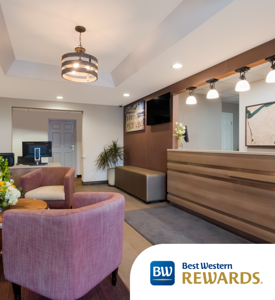 Earn Best Western rewards when you stay at the Colonel Butler Inn.
